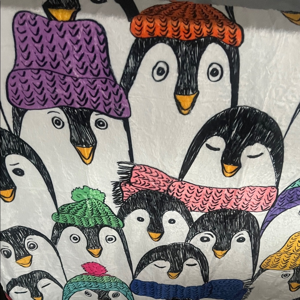 Throw blanket Colorful Penguin  50x40 - 100 polyester